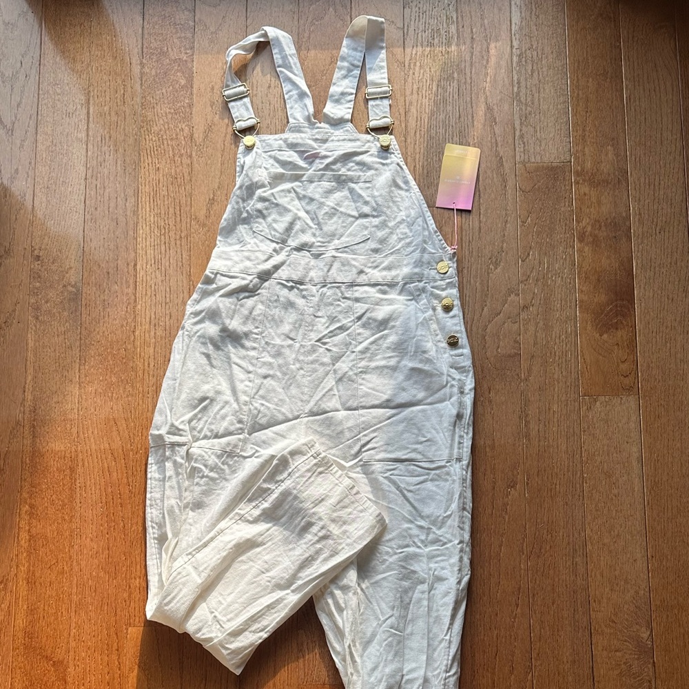Target x Stoney Clover Brand New (NWT) Linen Blend Overall - White - Picture 4 of 10